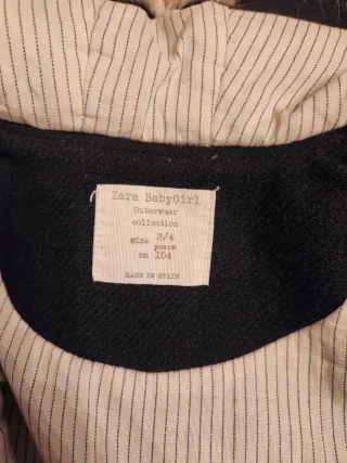 Abrigo niña Zara Talla 3/4