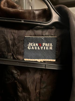 Abrigo Jean Paul Gaultier Cuero Marrón