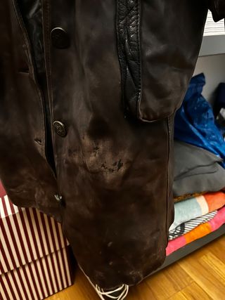 Abrigo Jean Paul Gaultier Cuero Marrón