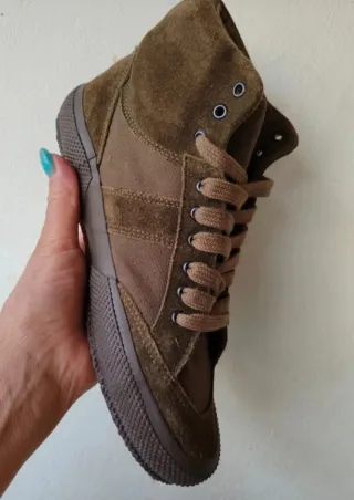 Sneakers Camoscio Alte Esercito Militare Italia
