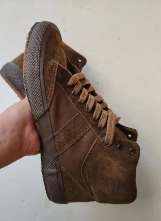 Sneakers Camoscio Alte Esercito Militare Italia