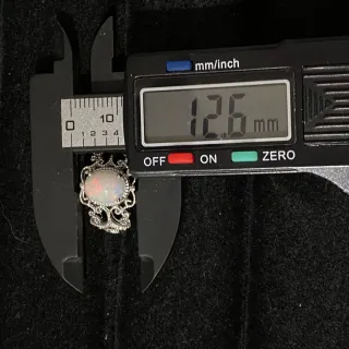 Anillo de acero inoxidable con opalo natural