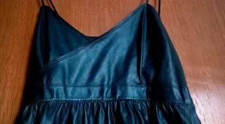 Vestido midi verde petróleo - Zara