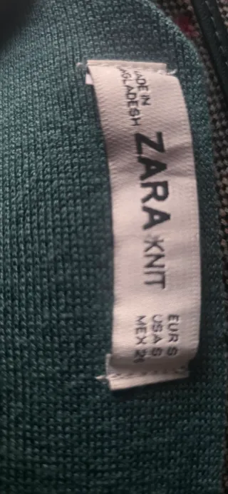 Vestido midi verde petróleo - Zara