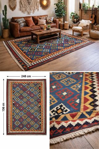 Tappeto Kilim Persiano Fatto a Mano · 248×156
