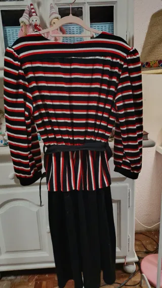 Vestido Vintage Rayas y Negro