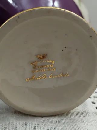 Coppia vasi Canova porpora e fiori