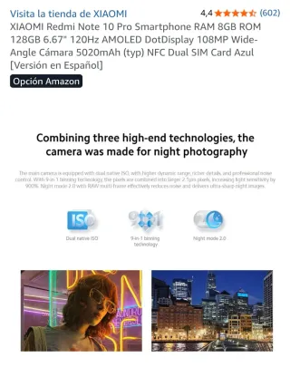 Xiaomi Redmi Note 10 Pro 128GB Azul