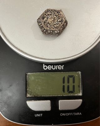 Contenitore d'epoca in argento