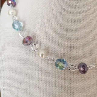 Collana cristalli e perle