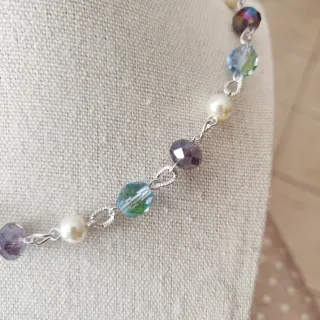 Collana cristalli e perle