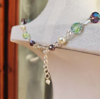 Collana cristalli e perle