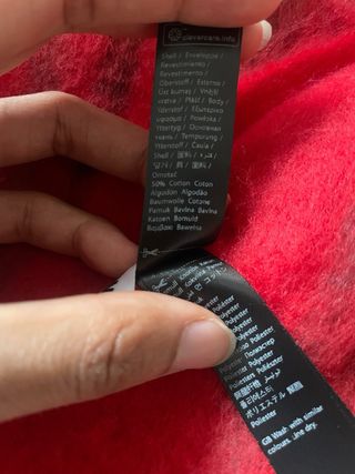 Bufanda roja 50% algodón