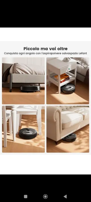 Robot aspirapolvere smart