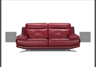 Sofá de piel rojo Conforama Hawai