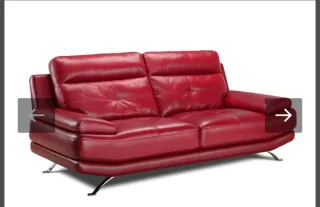 Sofá de piel rojo Conforama Hawai