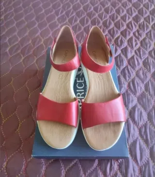 Sandalias Caprice Piel Roja Talla 38