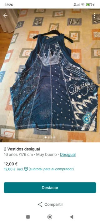 2 Vestidos Desigual Talla XL