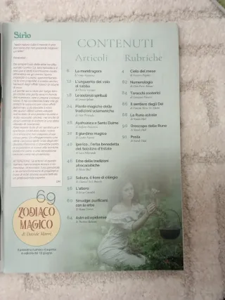 Rivista Sirio erbe magiche maggio 2020