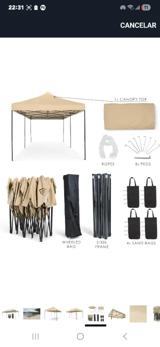 All Seasons Gazebos 3x6m Totalmente Impermeable Po