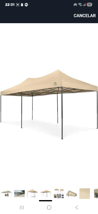 All Seasons Gazebos 3x6m Totalmente Impermeable Po