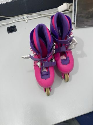 Patines rosas y morados talla ajustable