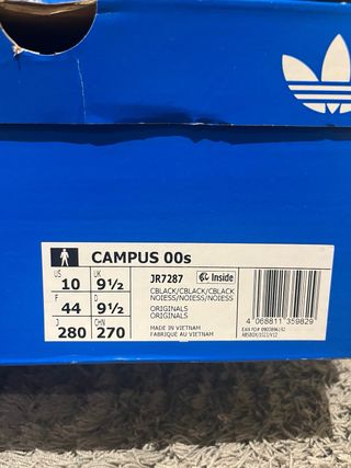 Adidas Campus Negras Ante