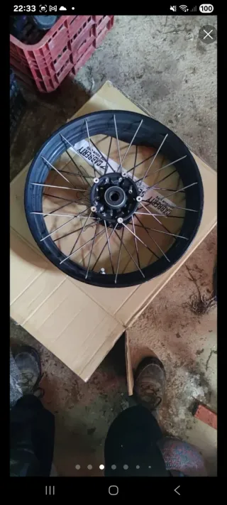 Llanta de moto con radios
