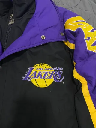 Chaqueta Starter NBA Lakers Morado Negra Talla L