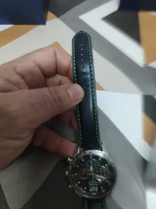 Reloj Pulsar Chronograph Solar Negro/Verde