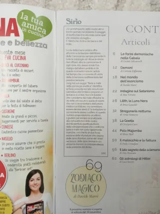 Rivista Sirio il fascino dell'oscurità ottobre 20