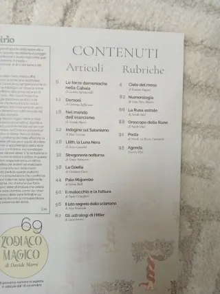 Rivista Sirio il fascino dell'oscurità ottobre 20