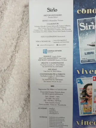 Rivista Sirio il fascino dell'oscurità ottobre 20