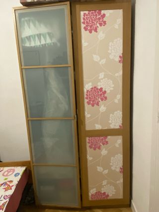 Armario ropero 2 puertas madera y cristalLO REGALO