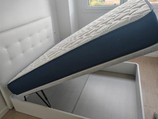 Base Cama Madera Beige/Marrón