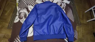 Chaqueta imitación cuero azul