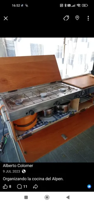 Carro Tienda Lona Marrón Ventanas