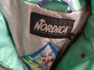 Giubbino da neve unisex viola e verde