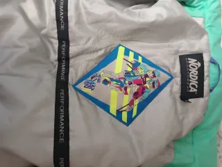 Giubbino da neve unisex viola e verde