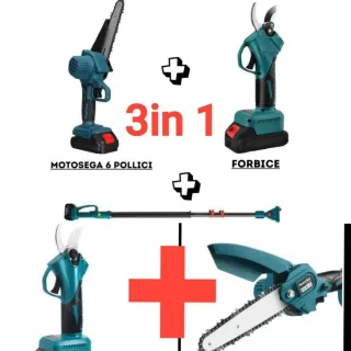 Forbice Potatura Batteria + Motosega
