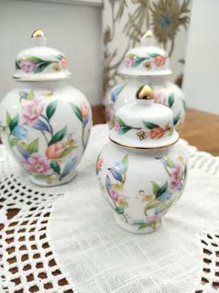 Set 3 Vasi Porcellana Giapponese Kutani Anni '70