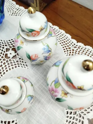 Set 3 Vasi Porcellana Giapponese Kutani Anni '70