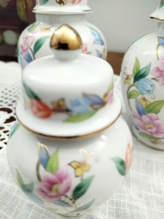 Set 3 Vasi Porcellana Giapponese Kutani Anni '70