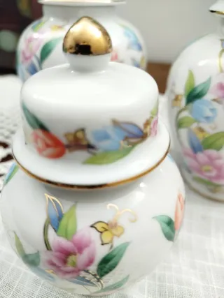 Set 3 Vasi Porcellana Giapponese Kutani Anni '70