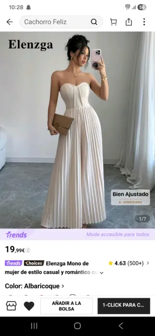 Mono Elenzga beige plisado