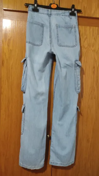 Pantalones cargo vaqueros niña XXS/XS