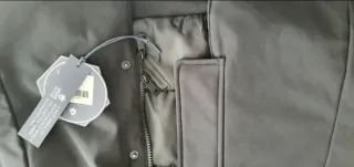 Abrigo acolchado largo negro