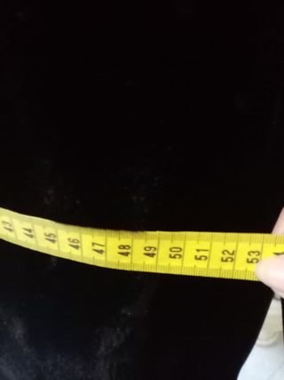 Abrigo pelo sintético negro talla 40