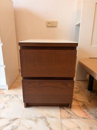 Conjunto 2 mesitas de noche IKEA madera