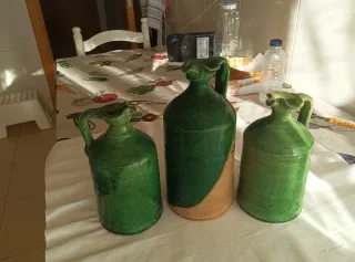 3 Jarrones Artesanales Úbeda Cerámica